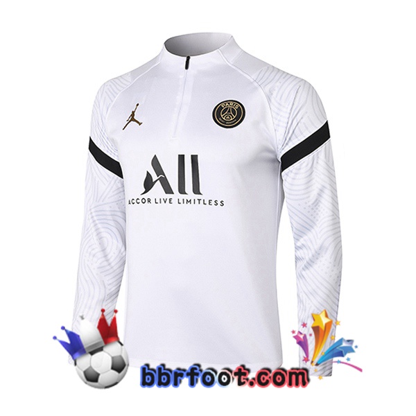 Sweatshirts Homme Paris PSG Jordan Blanc 20/21