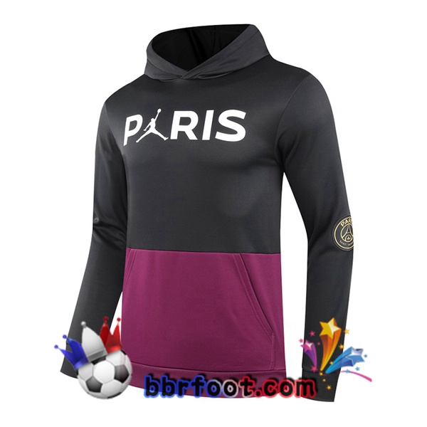 Sweatshirt à Capuche JORDAN Paris PSG Pourpre Noir 20/21