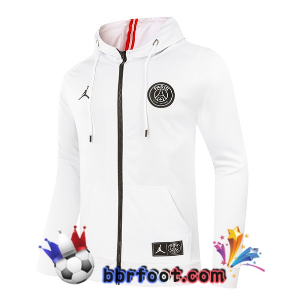 Sweatshirt à Capuche JORDAN Paris PSG Blanc 20/21