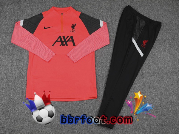 Survetement Foot FC Liverpool Rose Noir 20/21