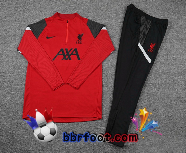 Survetement Foot FC Liverpool Rouge Noir 20/21
