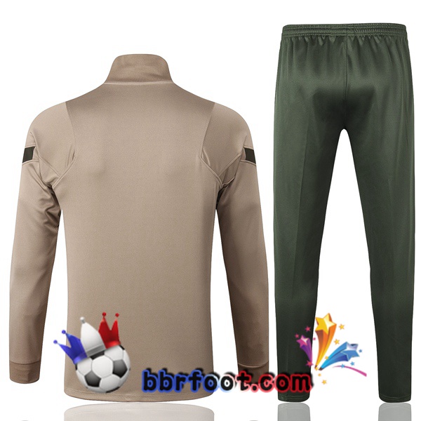 Veste Survetement Foot Atletico Madrid Kaki 20/21