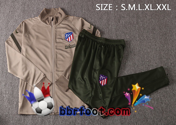 Veste Survetement Foot Atletico Madrid Kaki 20/21