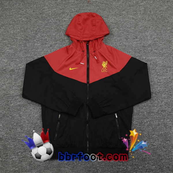 Coupe Vent Survetement Foot FC Liverpool Noir Rouge 20/21