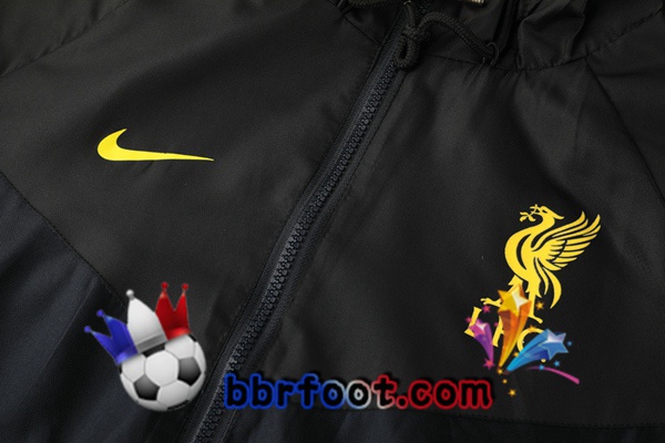 Coupe Vent Survetement Foot FC Liverpool Noir 20/21
