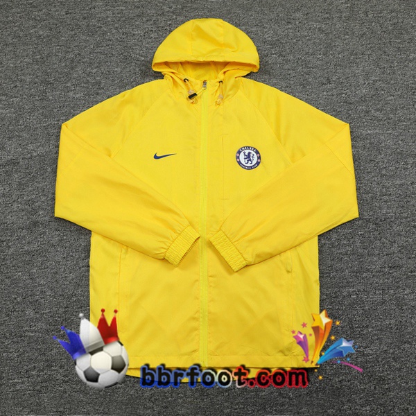 Coupe Vent Survetement Foot FC Chelsea Jaune 20/21