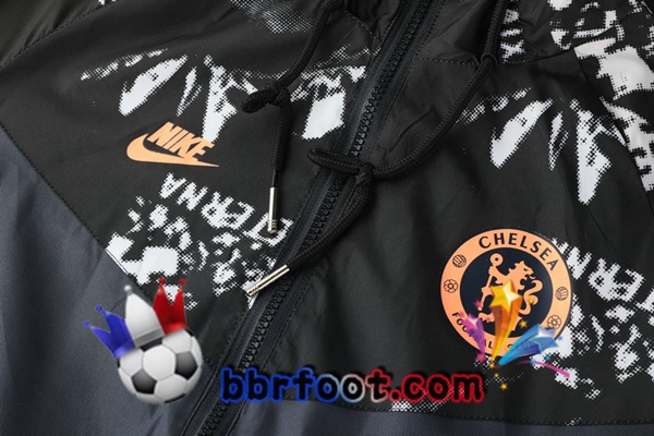 Coupe Vent Survetement Foot FC Chelsea Noir 20/21