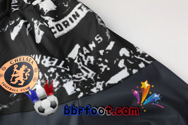Coupe Vent Survetement Foot FC Chelsea Noir 20/21
