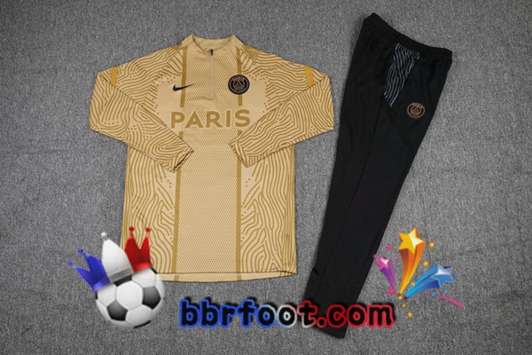 Survetement Foot Paris PSG Jaune 20/21