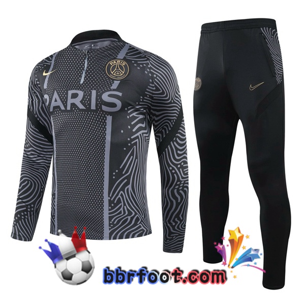 Survetement Foot Paris PSG Jordan Noir 20/21