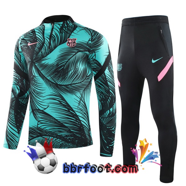 Survetement Foot FC Barcelone Vert Noir 20/21
