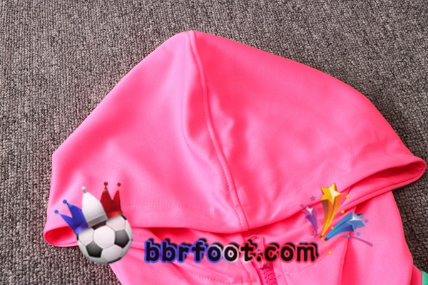 Veste A Capuche Survetement Foot FC Barcelone Rose Noir Vert 20/21