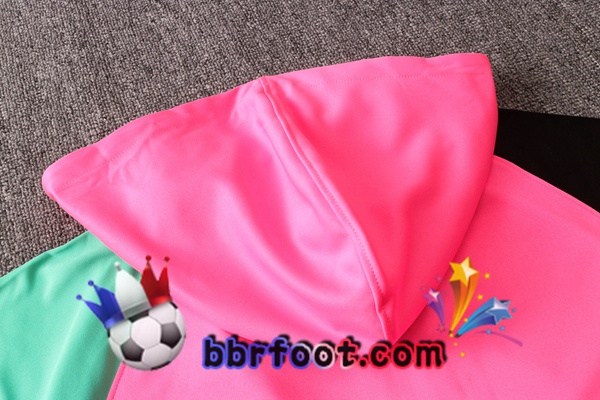 Veste A Capuche Survetement Foot FC Barcelone Rose Noir Vert 20/21