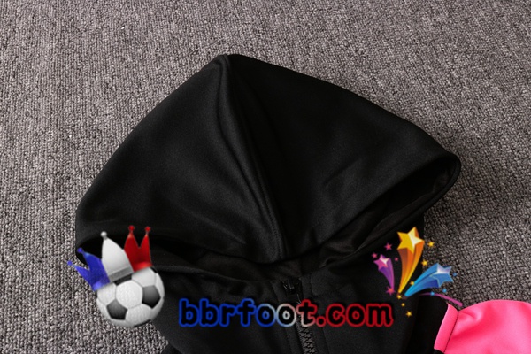 Veste A Capuche Survetement Foot FC Barcelone Noir Vert Rose 20/21
