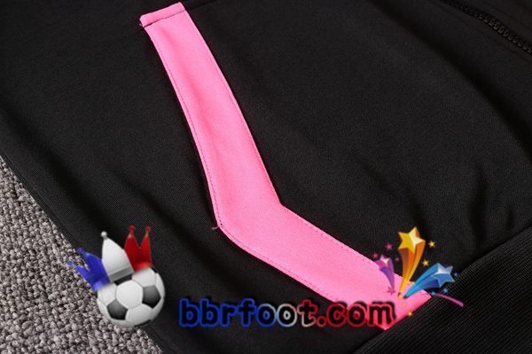 Veste A Capuche Survetement Foot FC Barcelone Noir Vert Rose 20/21