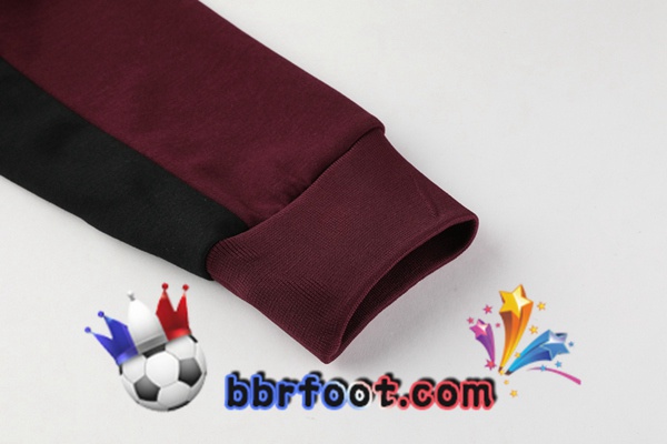Veste A Capuche Survetement Foot Paris PSG Rouge Fonce 20/21