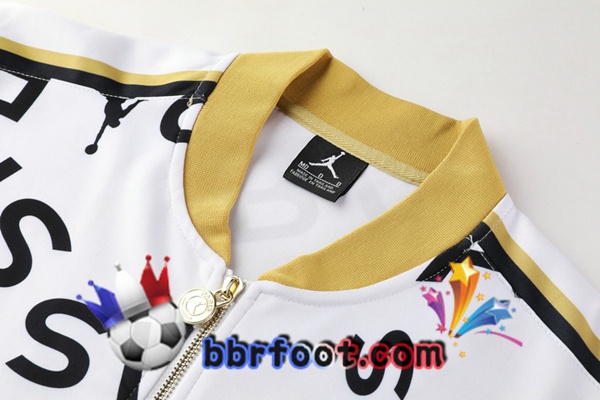 Veste Survetement Foot JORDAN Paris PSG Blanc 20/21