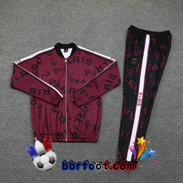 Veste Survetement Foot JORDAN Paris PSG Pourpre 20/21
