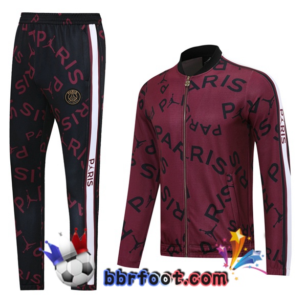 Veste Survetement Foot JORDAN Paris PSG Pourpre 20/21