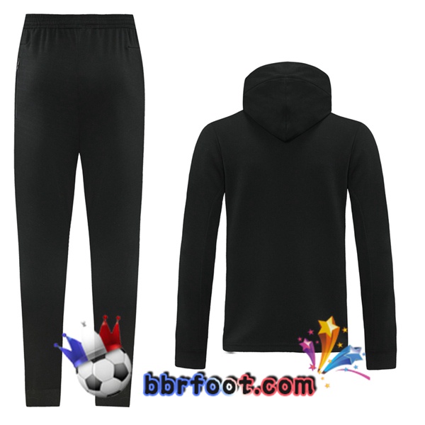 Veste A Capuche Survetement Foot FC Barcelone Noir 20/21