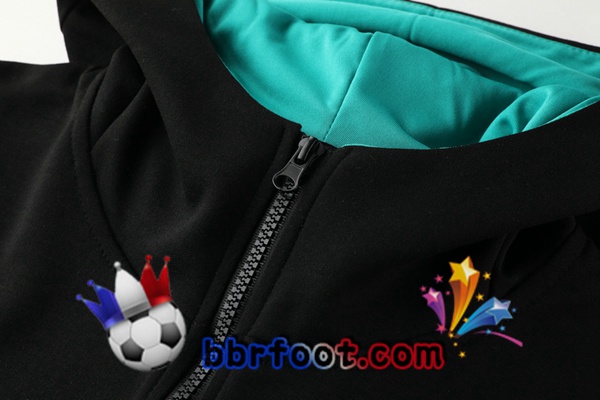 Veste A Capuche Survetement Foot FC Barcelone Noir 20/21