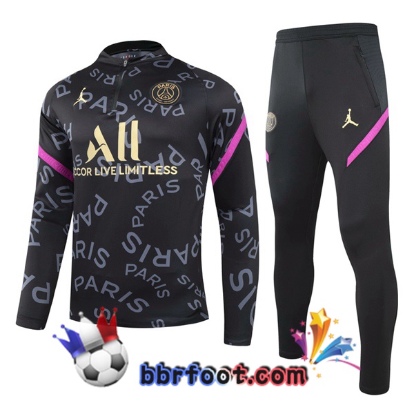 Survetement Foot Paris PSG Jordan Noir 20/21