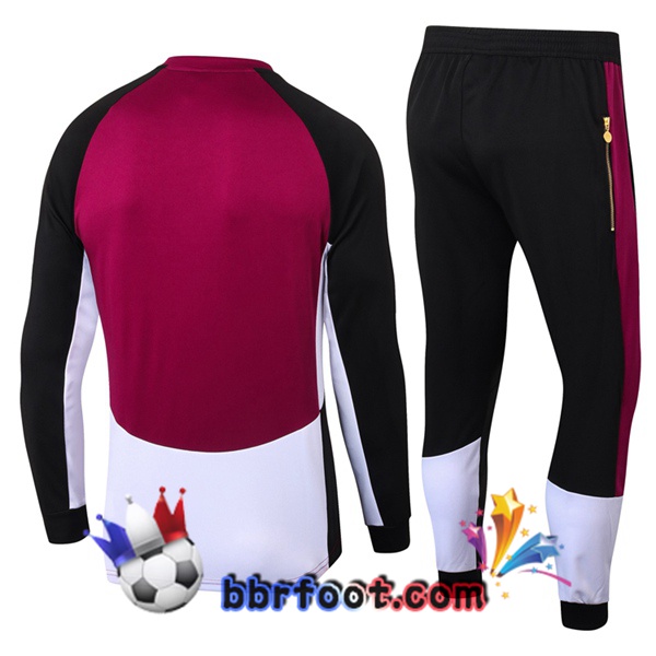 Survetement Foot Paris PSG Jordan Noir Pourpre 20/21