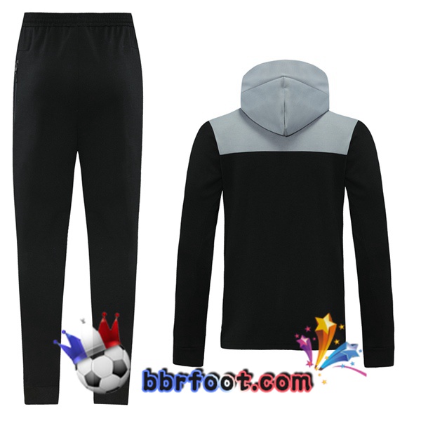 Veste A Capuche Survetement Foot FC Liverpool Noir 20/21