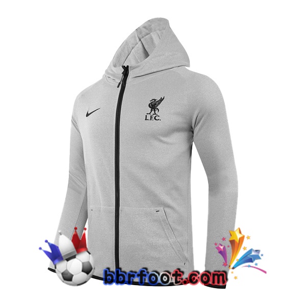 Veste A Capuche FC Liverpool Gris 20/21