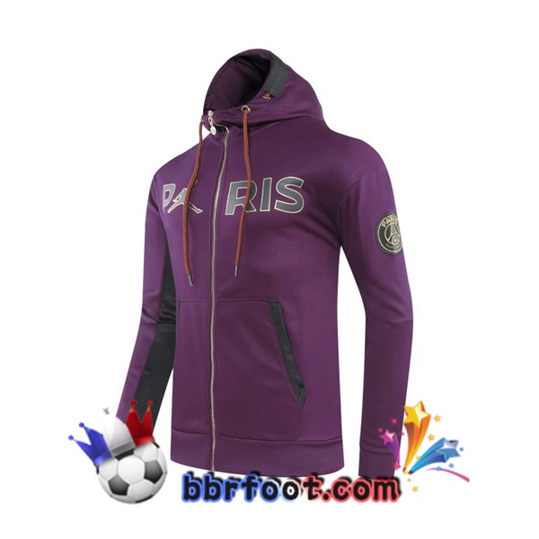 Veste A Capuche Paris PSG Pourpre 20/21