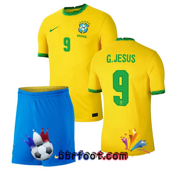 Maillot Equipe de Bresil (G.JESUS 9) Enfant Domicile 20/21 Maillot Equipe de Bresil (G.JESUS 9) Enfant Domicile 20/21