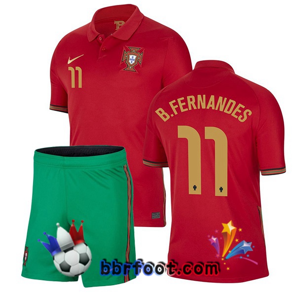 Maillot Equipe de Portugal (B.FERNANDES 11) Enfant Domicile 20/21
