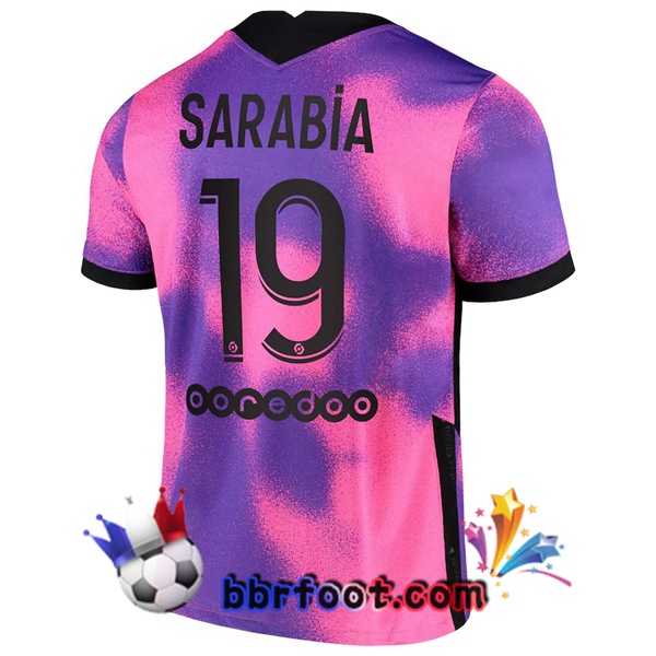 Maillot Foot Jordan Paris PSG (Sarabia 19) Quatrieme 20/21