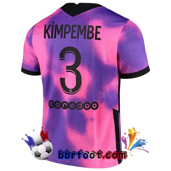 Maillot Foot Jordan Paris PSG (Kimpembe 3) Quatrieme 20/21