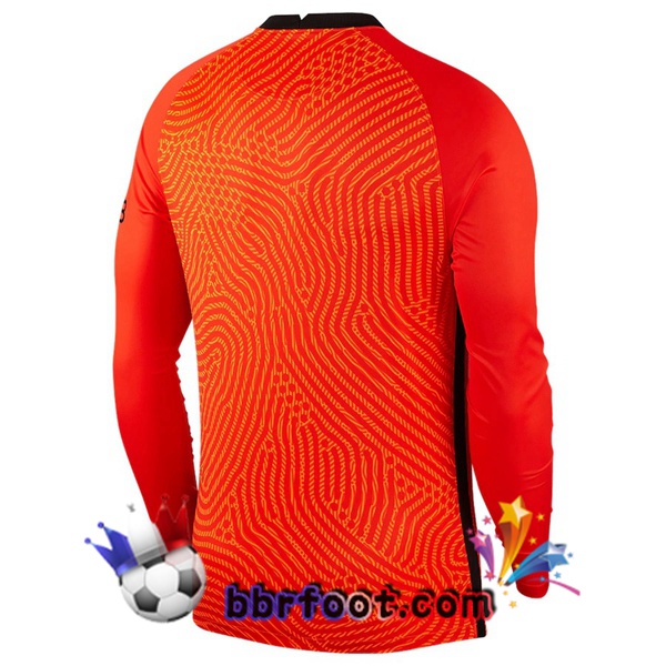 Maillot Foot Paris PSG Gardien de but Manche Longue Orange 20/21