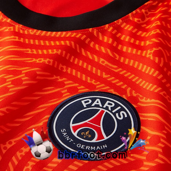 Maillot Foot Paris PSG Gardien de but Manche Longue Orange 20/21