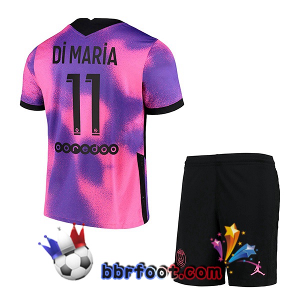 Maillot Foot Jordan Paris PSG (Di Maria 11) Enfant Quatrieme 20/21