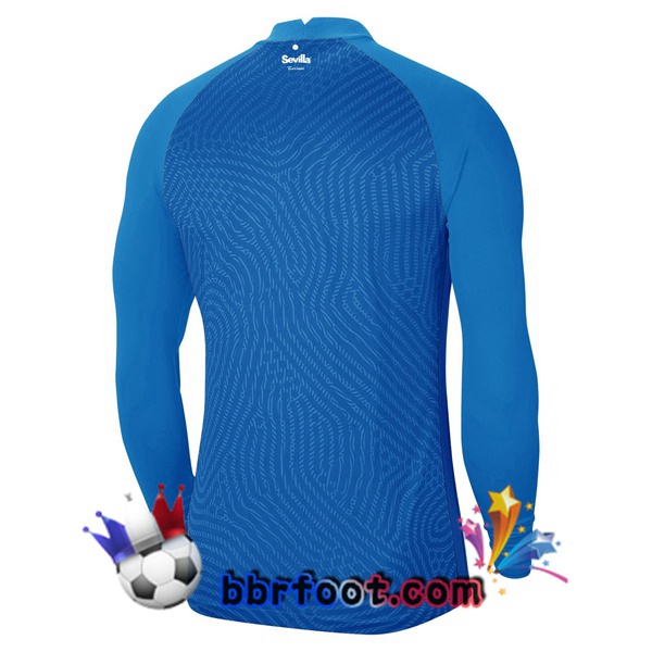 Maillot Foot Sevilla FC Gardien de but Manche Longue Bleu 20/21