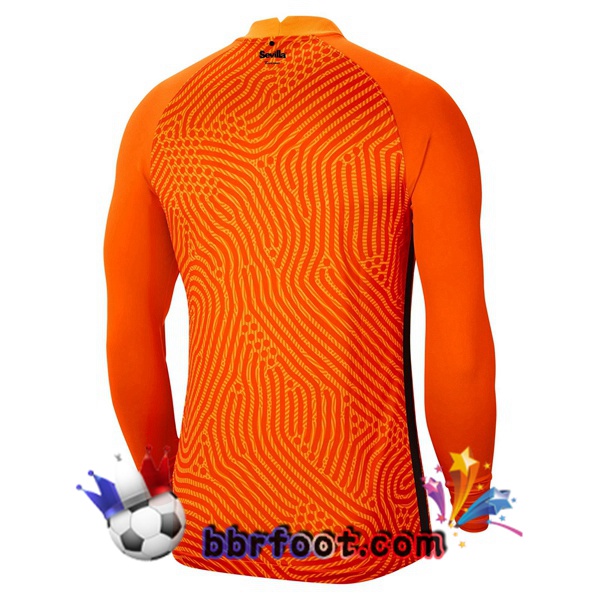 Maillot Foot Sevilla FC Gardien de but Manche Longue Orange 20/21