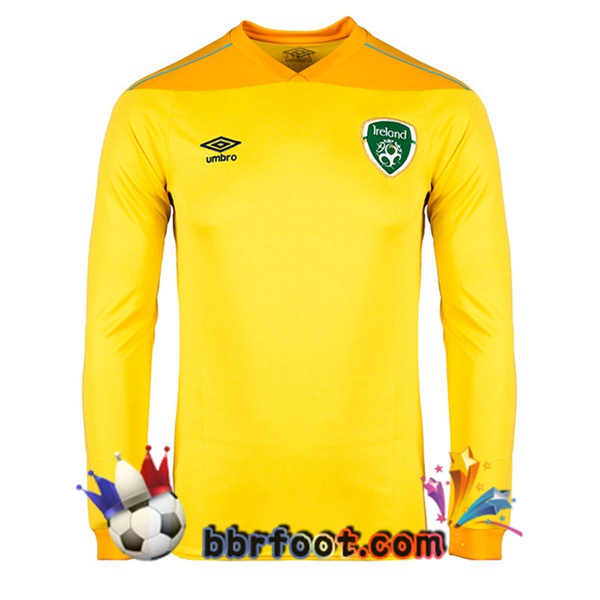 Maillot Equipe De UMBRO FAI Irlande Gardien de but Manche Longue Jaune 20/21