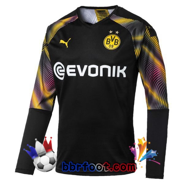 Maillot Foot Dortmund BVB Manche longue Gardien de but Noir 19/20