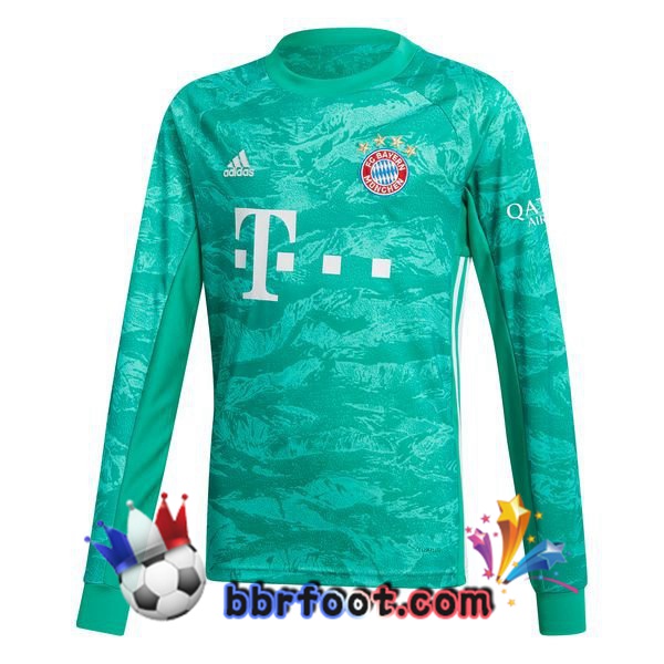 Maillot Foot Bayern Munich Manche longue Gardien de but Vert 19/20