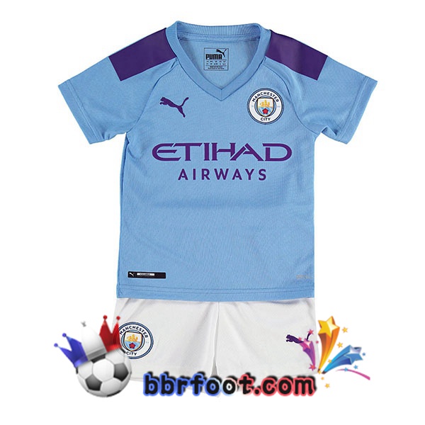 Maillot de Foot Manchester City Enfants Domicile 19/20