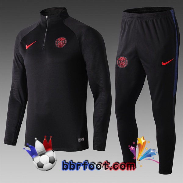 Survetement Foot PSG Enfants Noir 19/20