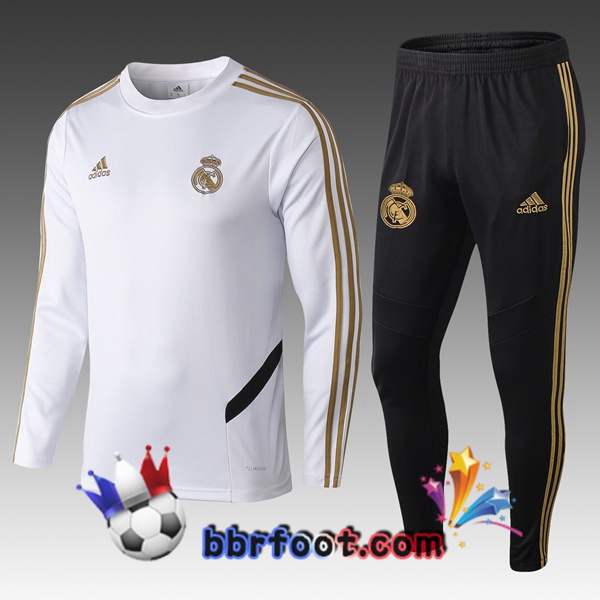 Survetement Foot Real Madrid Enfants Blanc 19/20
