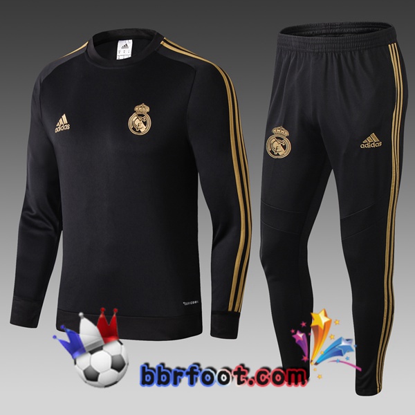 Survetement Foot Real Madrid Enfants Noir 19/20 Survetement Foot Real Madrid Enfants Noir 19/20