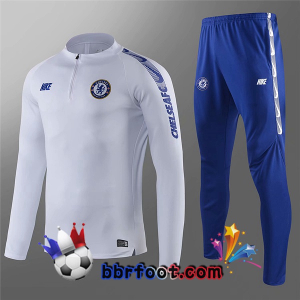 Survetement Foot FC Chelsea Blanc 19/20
