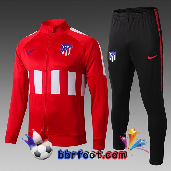 Veste Survetement Foot Atletico Madrid Enfants Rouge 19/20