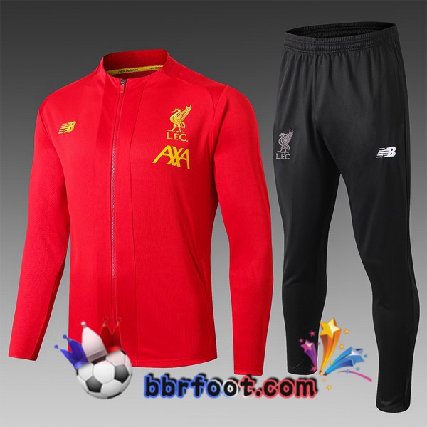 Veste Survetement Foot FC Liverpool Enfants Rouge 19/20