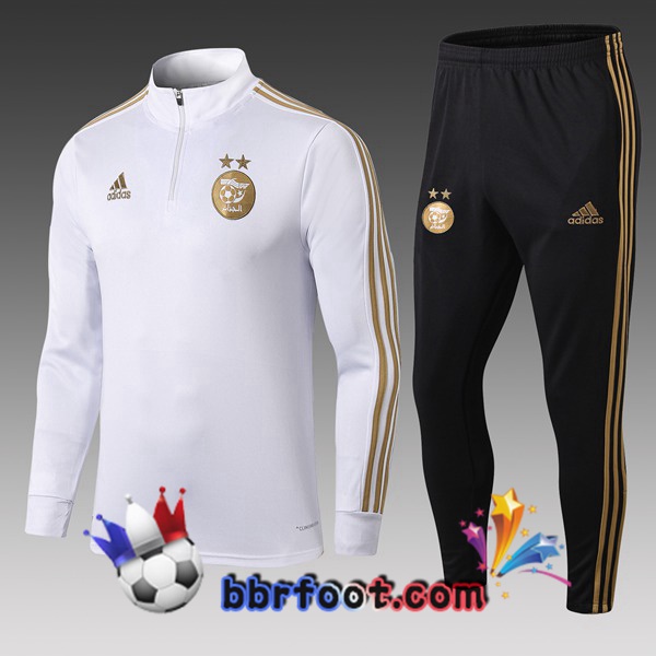 Veste Survetement Foot Algerie Enfants Blanc 19/20